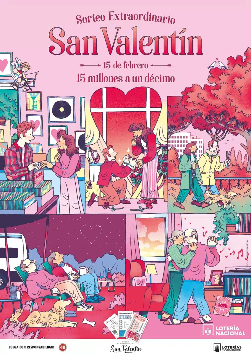SORTEO EXTRAORDINARIO SAN VALENTIN 2025 cartel oficial LAE