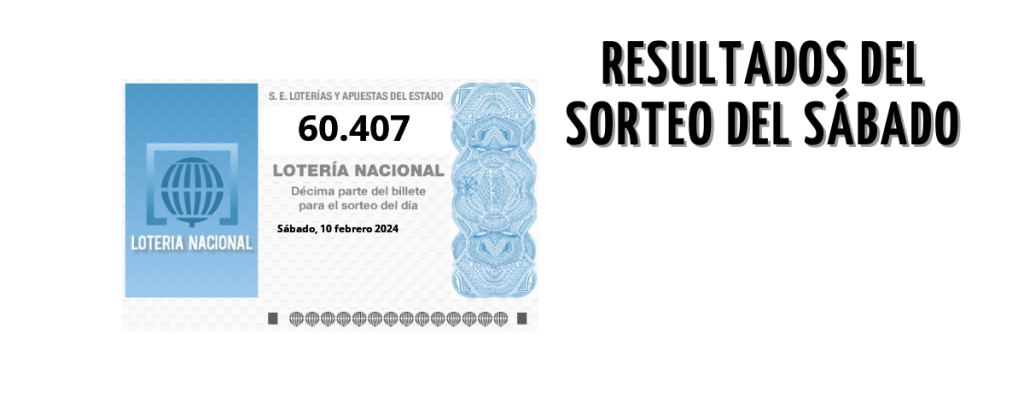 Décimo ganador Lotería Nacional sábado 10 de febrero de 2024